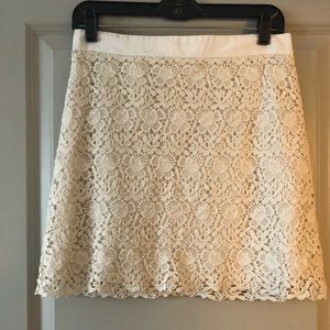 Final Price Drop! Cream Lace Detail Skirt